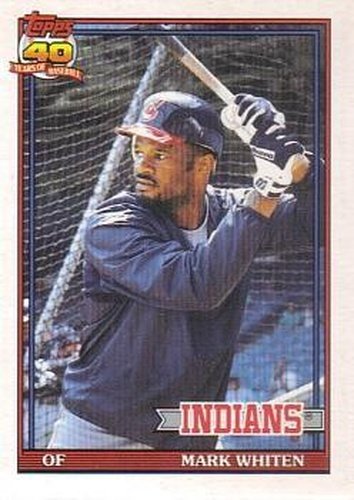 #126T Mark Whiten - Cleveland Indians - 1991 Topps Traded Baseball