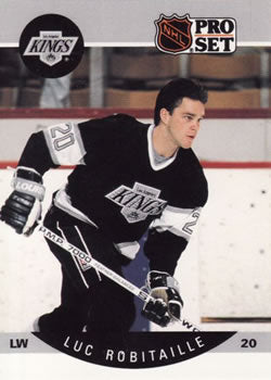 #126 Luc Robitaille - Los Angeles Kings - 1990-91 Pro Set Hockey