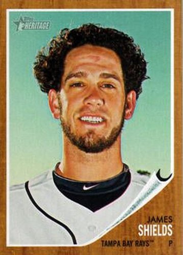 #126 James Shields - Tampa Bay Rays - 2011 Topps Heritage Baseball