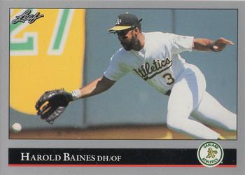 #126 Harold Baines - Oakland Athletics - 1992 Leaf Baseball