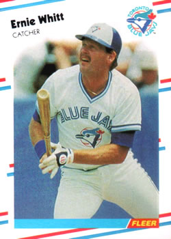 #126 Ernie Whitt - Toronto Blue Jays - 1988 Fleer Baseball