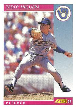 #126 Teddy Higuera - Milwaukee Brewers - 1992 Score Baseball
