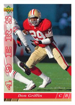 #126 Don Griffin - San Francisco 49ers - 1993 Upper Deck Football