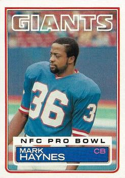 #126 Mark Haynes - New York Giants - 1983 Topps Football