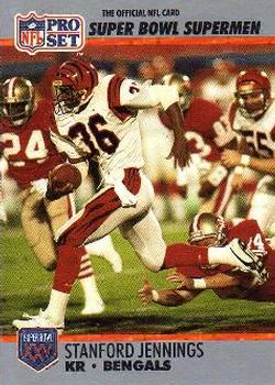 #126 Stanford Jennings - Cincinnati Bengals - 1990-91 Pro Set Super Bowl XXV Silver Anniversary Football