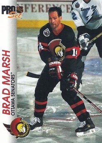 #126 Brad Marsh - Ottawa Senators - 1992-93 Pro Set Hockey