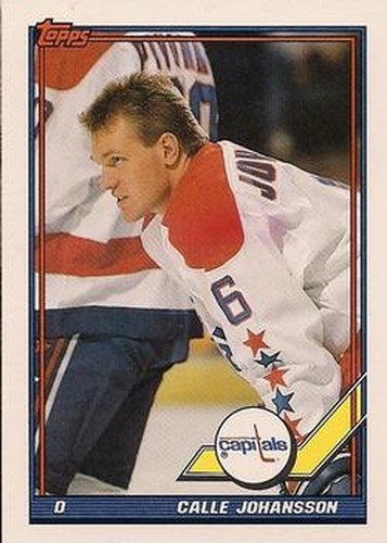 #126 Calle Johansson - Washington Capitals - 1991-92 Topps Hockey