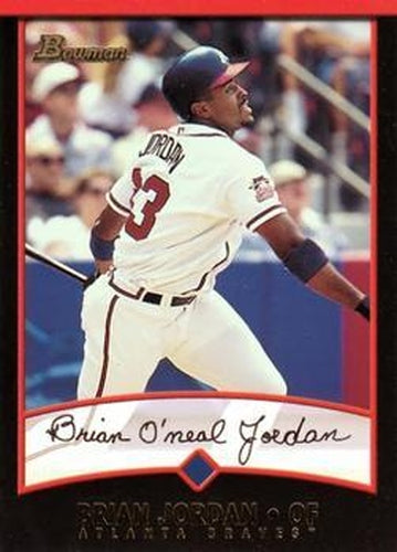 #126 Brian Jordan - Atlanta Braves - 2001 Bowman Baseball