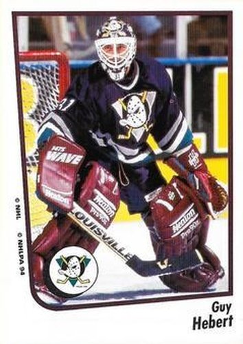#126 Guy Hebert - Anaheim Mighty Ducks - 1994-95 Panini Hockey Stickers