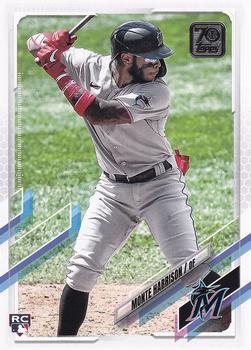 #126 Monte Harrison - Miami Marlins - 2021 Topps Baseball