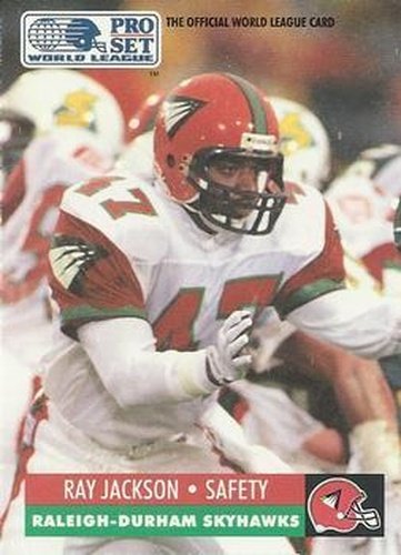 #126 Ray Jackson - Raleigh-Durham Skyhawks - 1991 Pro Set WLAF Football