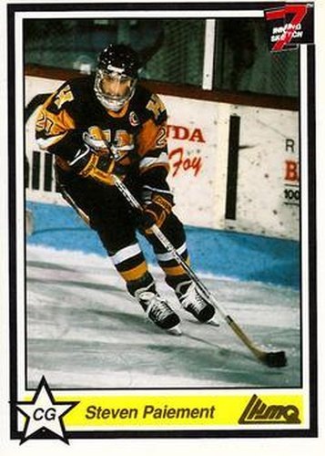 #126 Steven Paiement - Beauport Harfangs - 1990-91 7th Inning Sketch QMJHL Hockey