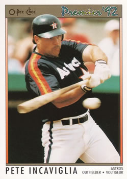 #126 Pete Incaviglia - Houston Astros - 1992 O-Pee-Chee Premier Baseball