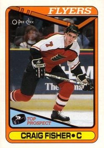 #126 Craig Fisher - Philadelphia Flyers - 1990-91 O-Pee-Chee Hockey