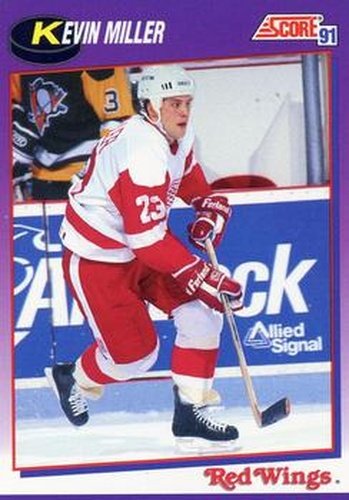 #126 Kevin Miller - Detroit Red Wings - 1991-92 Score American Hockey