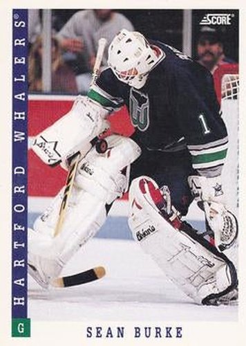 #126 Sean Burke - Hartford Whalers - 1993-94 Score Canadian Hockey