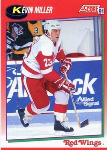 #126 Kevin Miller - Detroit Red Wings - 1991-92 Score Canadian Hockey