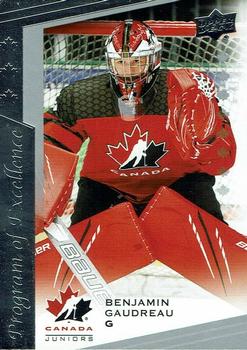 #126 Benjamin Gaudreau - Canada - 2021-22 Upper Deck Team Canada Juniors Hockey