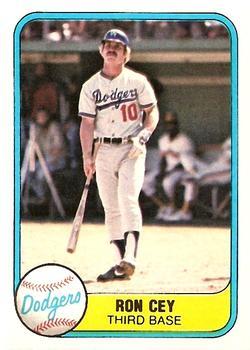 #126a Ron Cey - Los Angeles Dodgers - 1981 Fleer Baseball