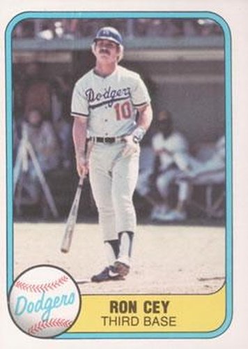 #126b Ron Cey - Los Angeles Dodgers - 1981 Fleer Baseball
