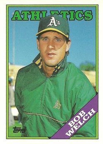 #127T Bob Welch - Oakland Athletics - 1988 Topps Traded Baseball