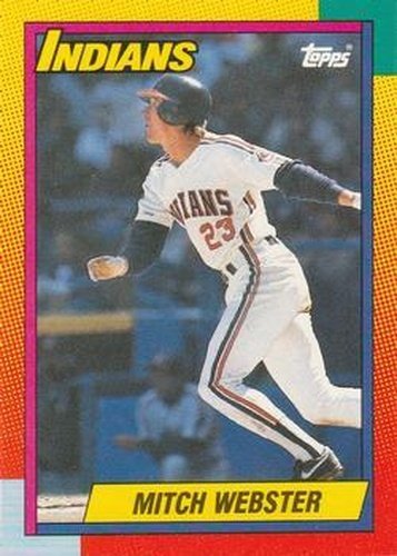 #127T Mitch Webster - Cleveland Indians - 1990 Topps Traded Baseball