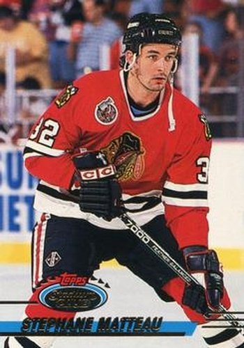 #127 Stephane Matteau - Chicago Blackhawks - 1993-94 Stadium Club Hockey