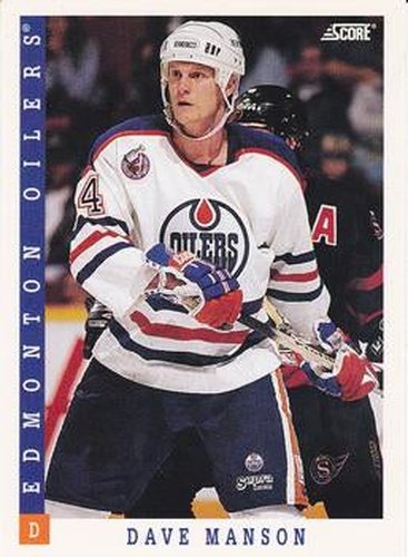 #127 Dave Manson - Edmonton Oilers - 1993-94 Score Canadian Hockey