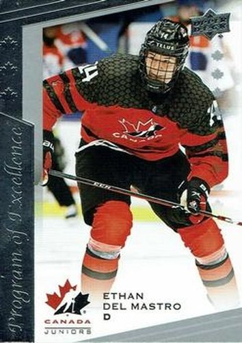 #127 Ethan Del Mastro - Canada - 2021-22 Upper Deck Team Canada Juniors Hockey