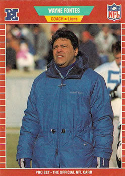 #127 Wayne Fontes - Detroit Lions - 1989 Pro Set Football