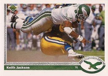 #127 Keith Jackson - Philadelphia Eagles - 1991 Upper Deck Football