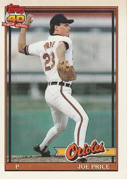 #127 Joe Price - Baltimore Orioles - 1991 O-Pee-Chee Baseball