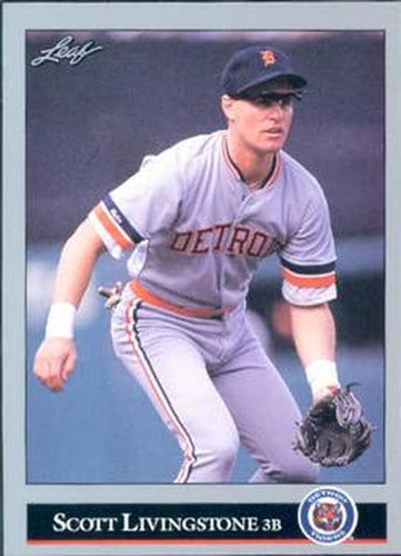 #127 Scott Livingstone - Detroit Tigers - 1992 Leaf Baseball