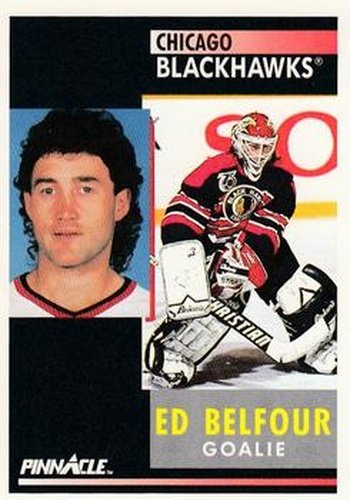 #127 Ed Belfour - Chicago Blackhawks - 1991-92 Pinnacle Hockey