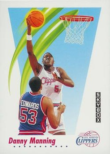 #127 Danny Manning - Los Angeles Clippers - 1991-92 SkyBox Basketball