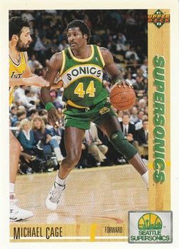 #127 Michael Cage - Seattle SuperSonics - 1991-92 Upper Deck Basketball