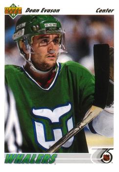 #127 Dean Evason - Hartford Whalers - 1991-92 Upper Deck Hockey