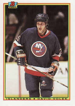 #127 David Volek - New York Islanders - 1990-91 Bowman Hockey