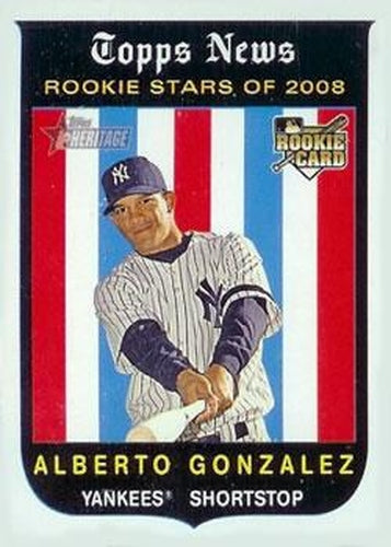 #127 Alberto Gonzalez - New York Yankees - 2008 Topps Heritage Baseball