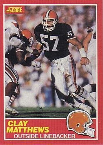 #127 Clay Matthews - Cleveland Browns - 1989 Score Football