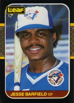 #127 Jesse Barfield - Toronto Blue Jays - 1987 Leaf Baseball