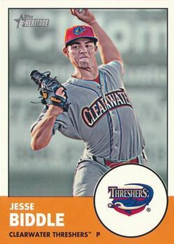 #127 Jesse Biddle - Clearwater Threshers - 2012 Topps Heritage Minor League Baseball