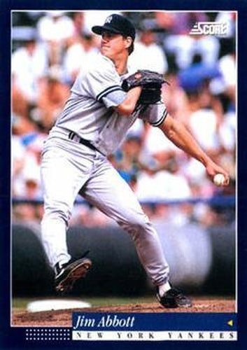 #127 Jim Abbott - New York Yankees -1994 Score Baseball