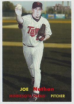 #127 Joe Nathan - Minnesota Twins - 2006 Topps Heritage Baseball