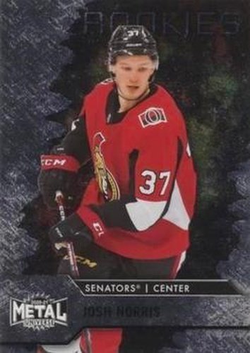 #127 Josh Norris - Ottawa Senators - 2020-21 Skybox Metal Universe Hockey