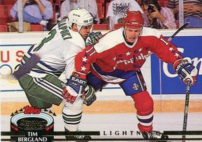 #127 Tim Bergland - Tampa Bay Lightning - 1992-93 Stadium Club Hockey