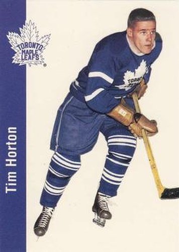 #127 Tim Horton - Toronto Maple Leafs - 1994 Parkhurst Missing Link 1956-57 Hockey