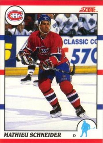 #127 Mathieu Schneider - Montreal Canadiens - 1990-91 Score Canadian Hockey