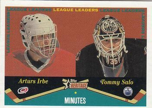 #127 Arturs Irbe / Tommy Salo - Carolina Hurricanes / Edmonton Oilers - 2001-02 Topps Heritage Hockey