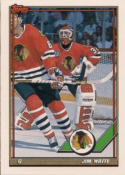 #127 Jimmy Waite - Chicago Blackhawks - 1991-92 Topps Hockey